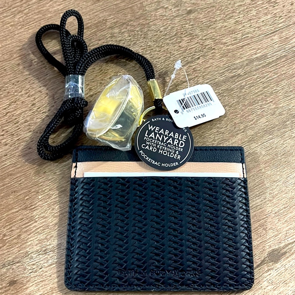 Lanyard pocketbac holder and card holder